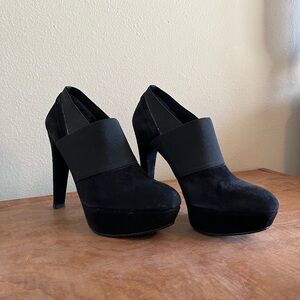 Stuart Weitzman Black High-Heel Ankle Bootie